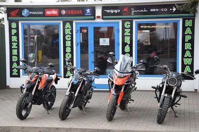 Motogron Leszno Junak, Zontes, Voge, CF MOTO, Barton, Romet, Benda, UM, Zipp, LS2, Adrenaline, Shark, Nolan
